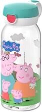 Mepal Campus Trinkflasche mit Klappdeckel, 600ml, peppa pig