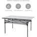 KingCamp Granite Plus Rolltisch, 136x70x70cm, silber/schwarz