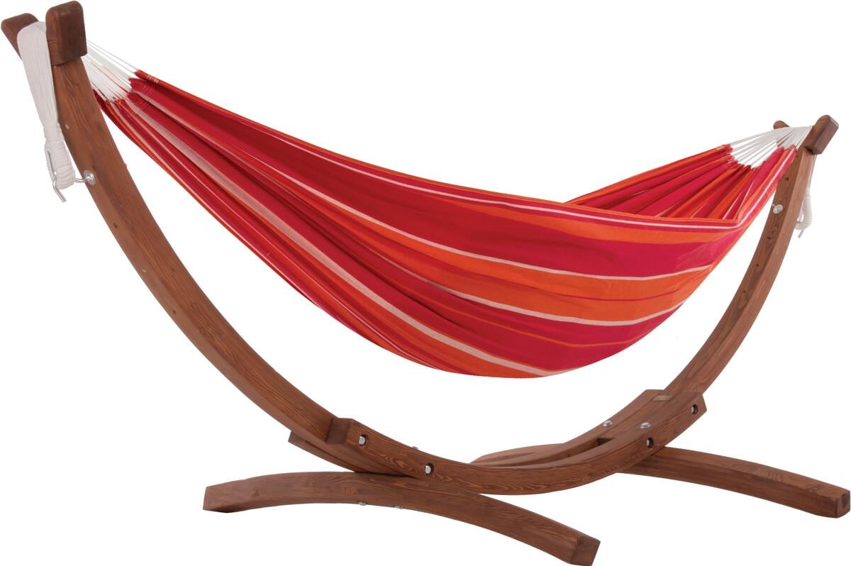 Vivere Double Cotton Hängematte mit Gestell, mimosa