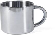 BasicNature DeLuxe Expresso Edelstahl Thermobecher, 0,065L, silber