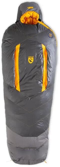 Nemo Sonic Down Mumienschlafsack, Long, 198cm, grau-gelb