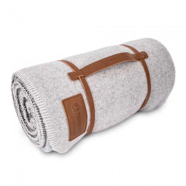 Petromax Wolldecke, 150x200cm, rauchweiß/dunkelgrau