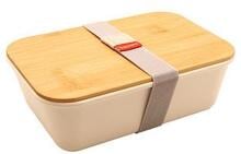 Baladeo Bento Ikoma,Lunchbox weiß, mit Bambusdeckel