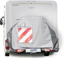 Cartello Segnaletico Carichi Sporgenti Fiamma - 50x50 Cm, Plastica, 4 Catarifrangenti, Non Omologato