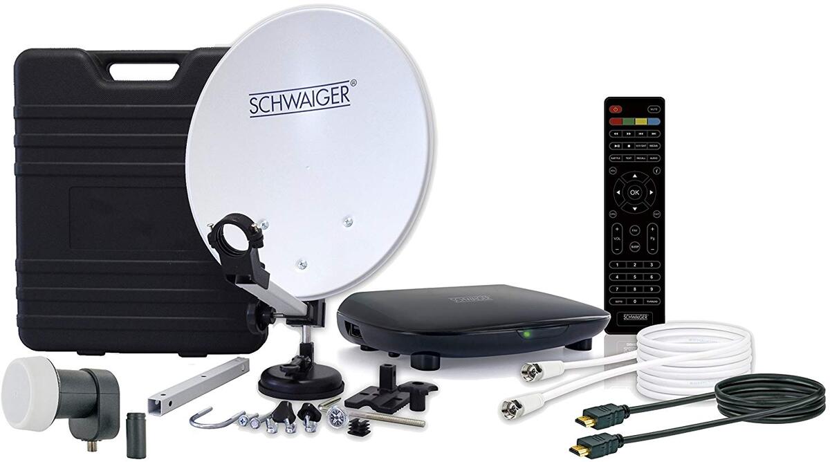 Schwaiger Camping-Sat-Anlage, Transportkoffer, Full HD Receiver bei Camping  Wagner Campingzubehör