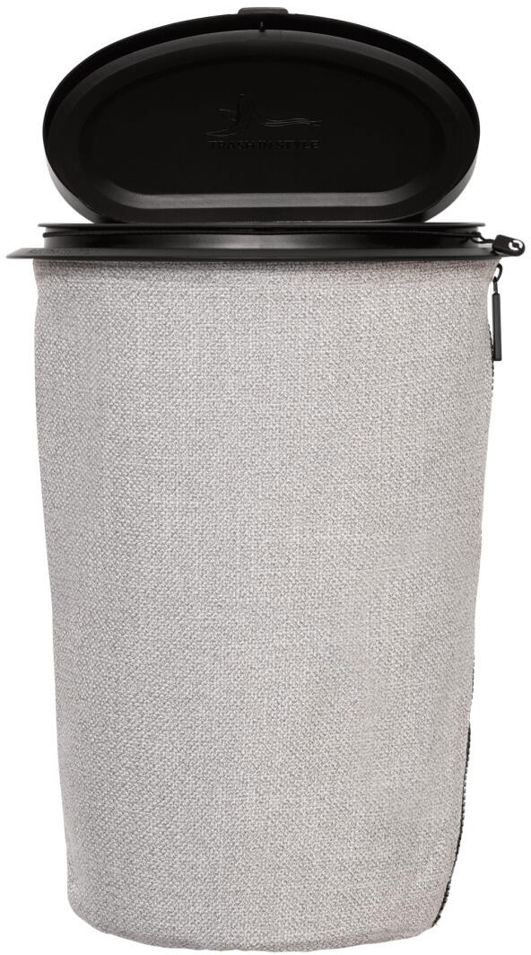 Flextrash waste bin, 3L, black, biodegradable material