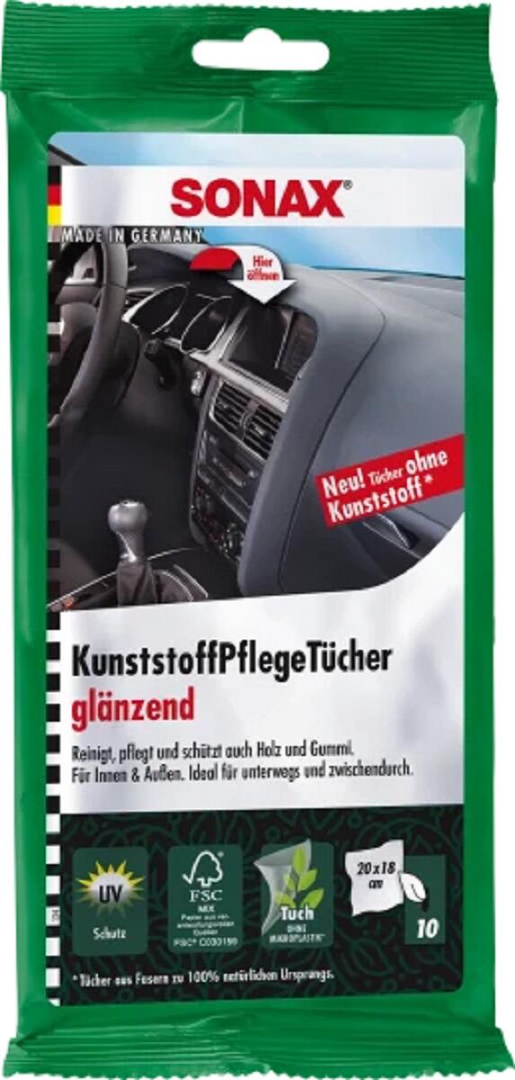 Sonax Kunststoffpflegetücher Glänzend Box, 25 Stück Bei