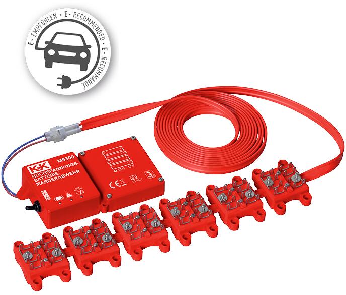 K&K M9300 Hochspannungs-Marderabwehrgerät mit Bürsten, batteriebetrieben
