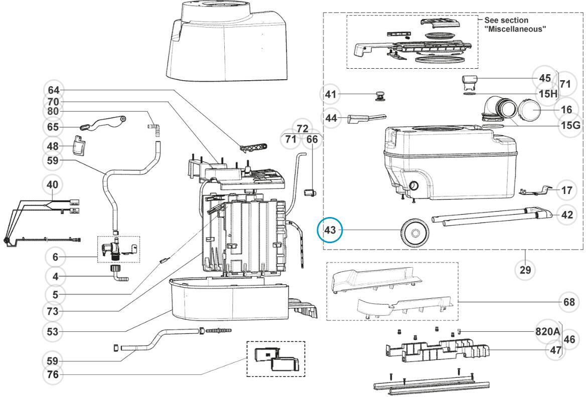 Rad Kassette - Dometic Ersatzteil-Nr. 242601708 - für CT3000/4000er Serie