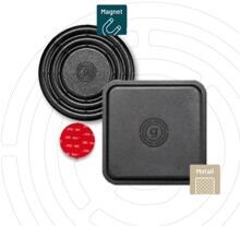 Gelmags Nano-Gel Untersetzer mit MagUp-Pad S, Ø 7cm, eckig, schwarz