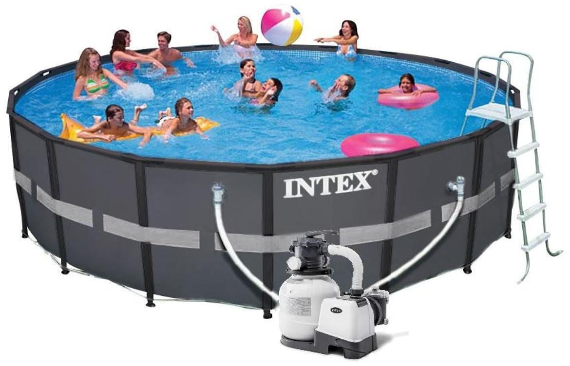 Intex Ultra XTR Frame Pool Komplett-Set, rund, inkl. grau bei Camping Wagner Campingzubehör