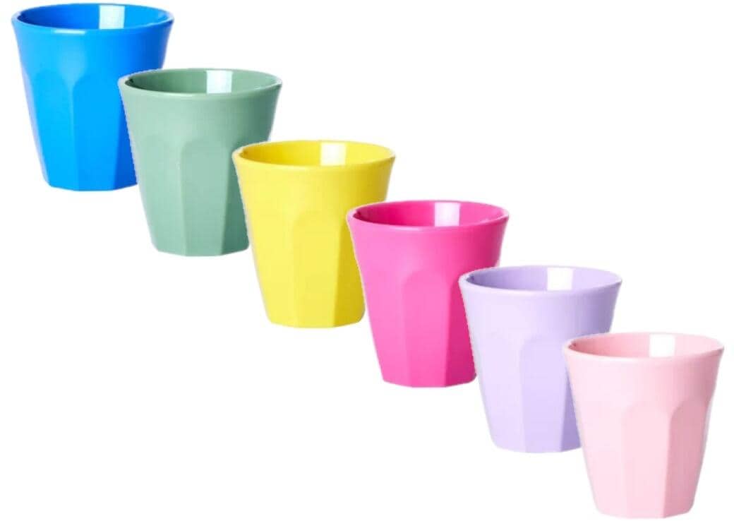 Rice Becher, Melamin, 6er Set, 250ml, bunt I bei Camping Wagner ...