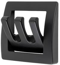 FAWO Garderobenhalter, 3-fach, schwarz matt