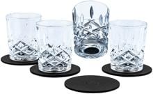 silwy Magnet Shotglas, Kristallglas, 4er Set, 40ml, transparent