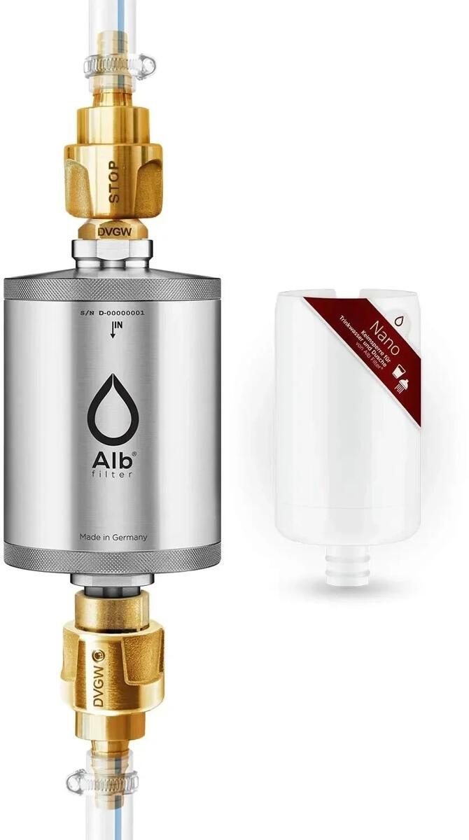 Alb Filter TRAVEL Nano Trinkwasserfilter, Keimsperre für Festeinbau, edelstahl natur