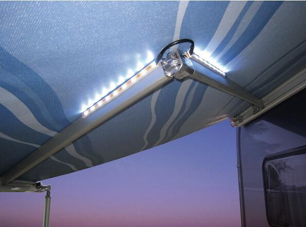 Fiamma Awning Arms LED Markisenleuchte, 12V, 4x Lichtleisten mit je 9 LED