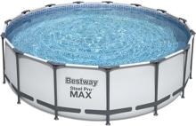Bestway Steel Pro Max Frame Pool Set, rund, 457x122cm, inkl. Filterpumpe 3028l/h
