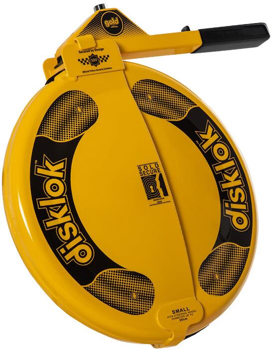 Disklok Lenkradsperre Gold Edition, Größe S, 35-39 cm, gelb