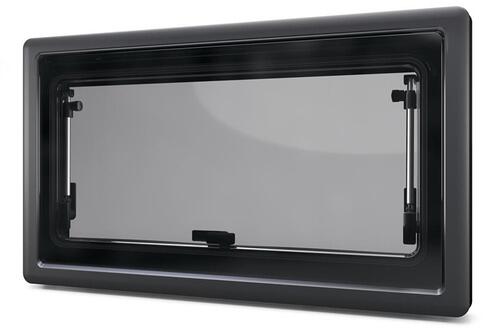 Acryform Acrylight Ausstellfenster mit Verdunklung/Moskitonetz, 700x300mm, schwarz