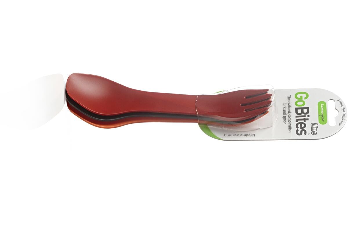 Humangear GoBites UNO Spork, 3er-Set, rot/grau/orange