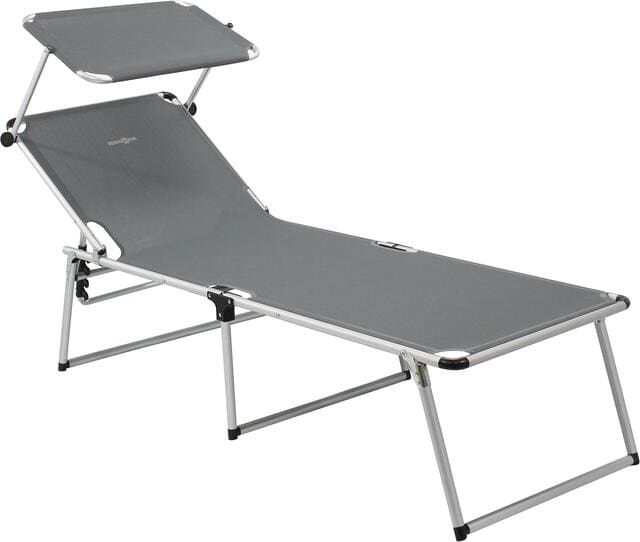 Brunner Malibu High Sonnenliege mit integrierter Sonnenblende, grau