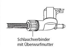 Schlauchverbinder mit Überwurfmutter - Thetford Ersatzteil-Nr. 23851 - für C3/C200/C400