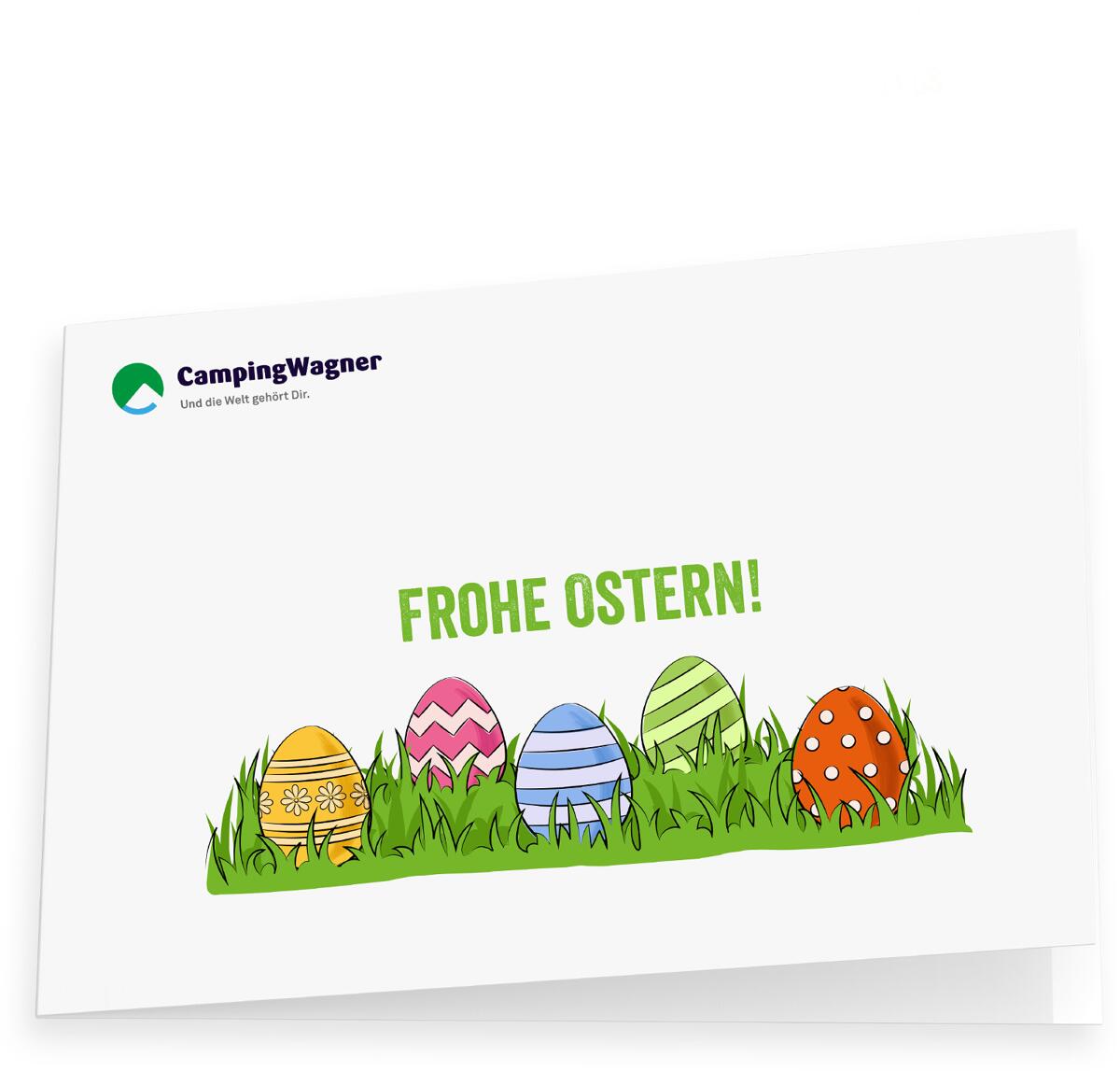 Camping Wagner Geschenkgutschein - Ostern - 300 € per E-Mail zum Selbstdrucken