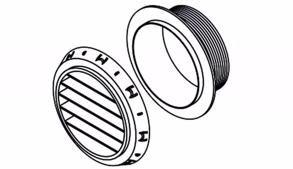 Webasto Luftausströmer, D60, grau