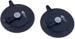 Bent Teller Magnet, Ø12,5cm, 2er-Pack, schwarz
