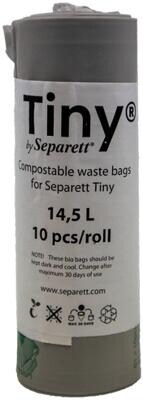 Separett Tiny Abfallbeutel, kompostierbar, 1x10-Stück, grau