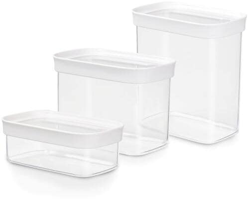 Emsa Optima Vorratsdosen, 3er Set, weiß