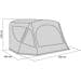 Reimo Adria Action Air aufblasbares Vorzelt für Adria Action 391, 400x235x290 cm, grau/weiß