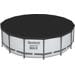 Bestway Steel Pro Max Pool Komplett-Set, rund, inkl. Filterpumpe, lichtgrau, 488x122cm