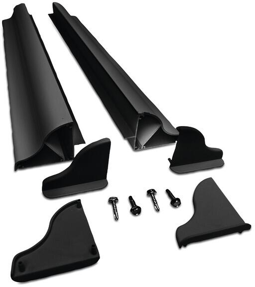 Carbest Solar-Panel-Montagespoiler Set, 4 Ecken, schwarz, bis 77cm