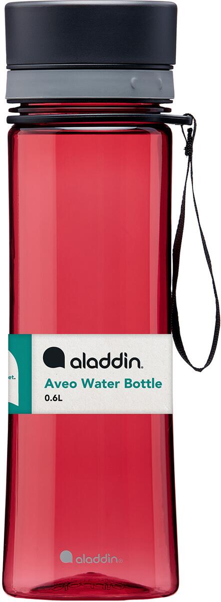 Aladdin Aveo Trinkflasche 0,6L Cherry Red – Auslaufsicher, BPA-frei, Spülmaschinenfest