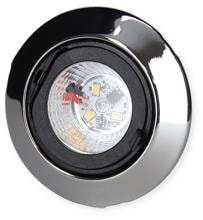 12V Dometic LED Aufbauleuchte Schalter E.Stifte eck.Wandschild chrom