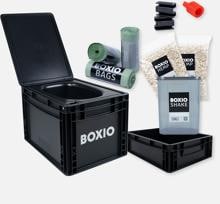 BOXIO-TOILET Max+ Trockentrenntoilette, schwarz, inkl. Toilet Up & Zubehör