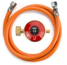 Gimeg Gas-Anschluss-Set (Gasdruckregler Komb.A + Schlauch) für Campingaz Gasflaschen, 30mbar, 1,5kg/h