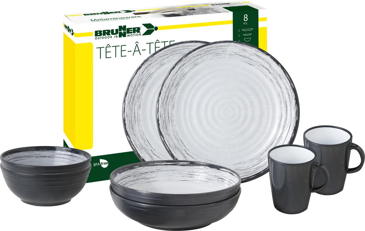 Brunner Granada Geschirrset bei Camping Wagner Campingzubehör