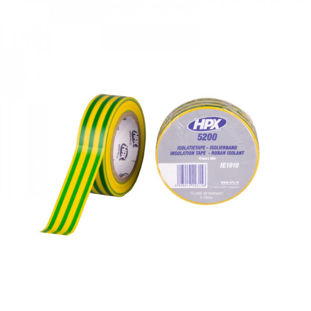 HPX 5200 PVC-Isolierband, 19mm, 10m, grün/gelb