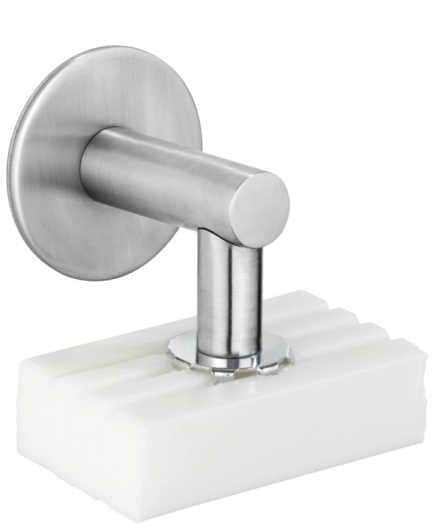 Wenko Turbo-Loc Magnetseifenhalter mit Turbo-Loc Wandbefestig, silber matt