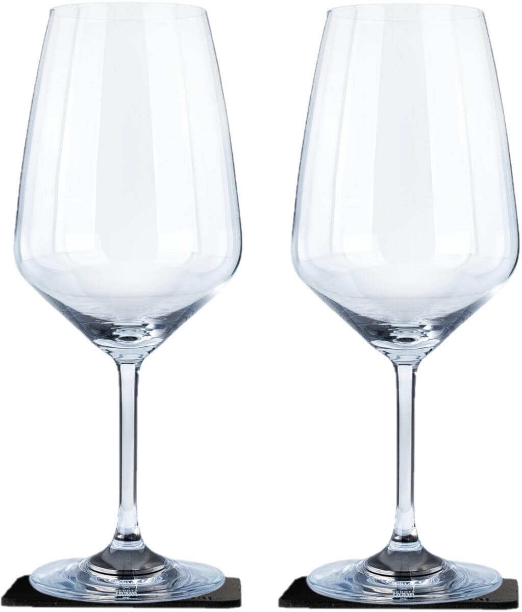 silwy Magnet Rotweingläser, Kristallglas, 650ml, 2er-Set