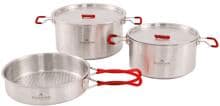 Robens Sierra Stahl Kochset L, 3-teilig, silber