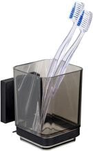 WENKO Quadro Vacuum-Loc® Zahnputzbecher, schwarz