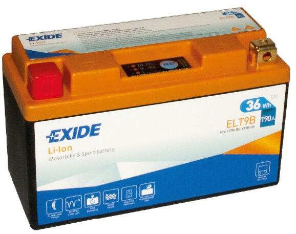 Exide ELT9B Lithium Batterie, 12V, 3Ah