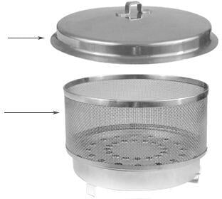 Feuerdesign Kohlebehälter mit Deckel ohne Anzündteller, für Vesuvio, Mayon