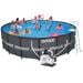 Intex Ultra XTR Frame Pool Komplett-Set, rund, inkl. Sandfilterpumpe, grau, 610x122cm