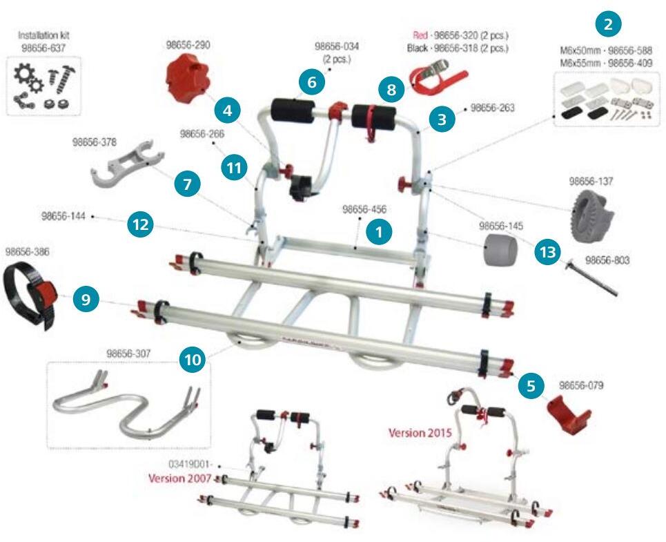 Montagesatz Fiamma Ersatzteil Nr F R Carry Bike Cl Bei