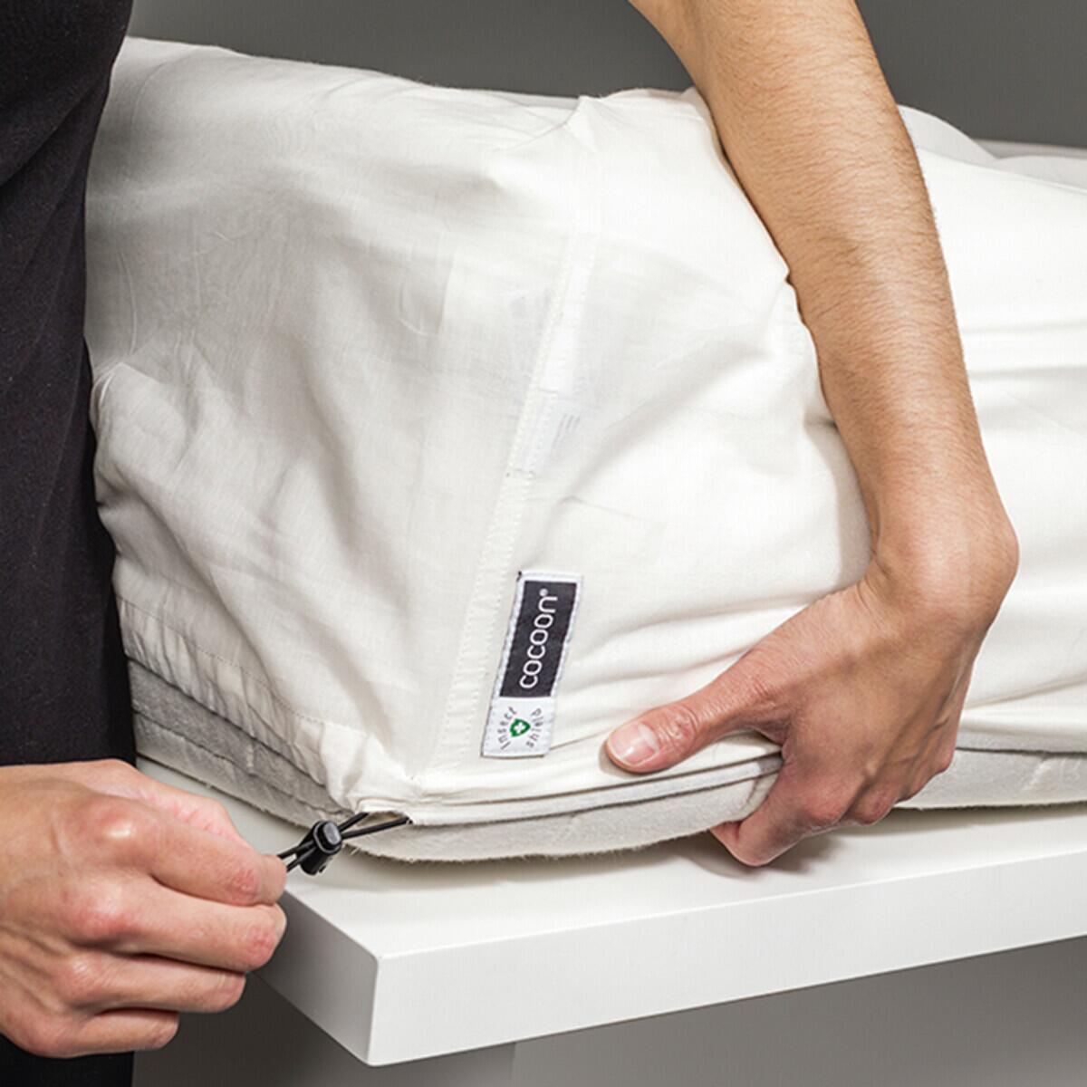 Cocoon Spannleintuch mit Insektenschutzschild, 200x100cm, natural