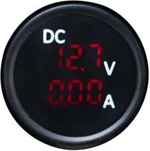 tigerexped digitales Volt-/Amperemeter, für 12V/24V, schwarz